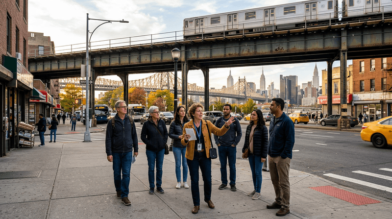 New York contrasts: Manhattan, The Bronx, Queens & Brooklyn