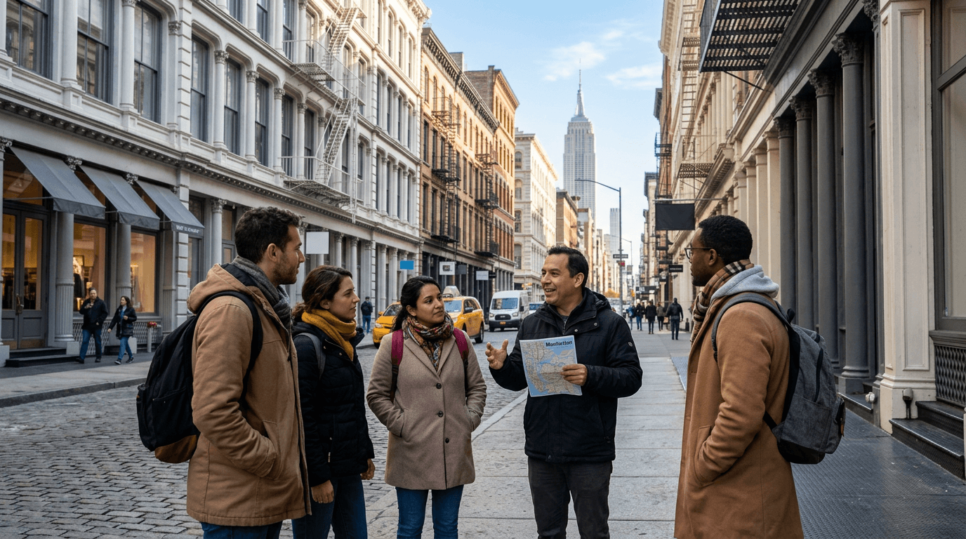 New York: Upper & Lower Manhattan Guided Tour in Spanish