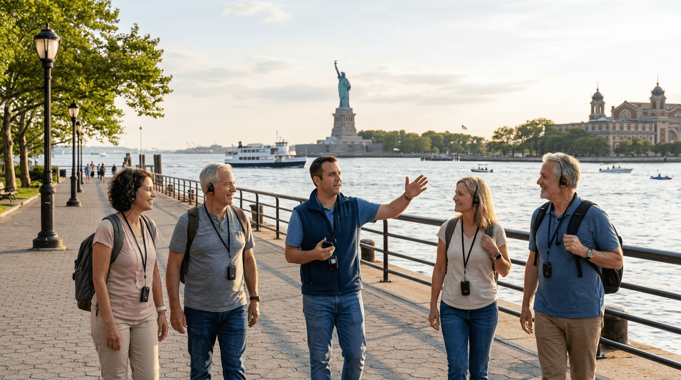 Statue of Liberty and Ellis Island Bilingual Guided Tour - Basic (Only Ticket+ Audio) Bilingual Tour