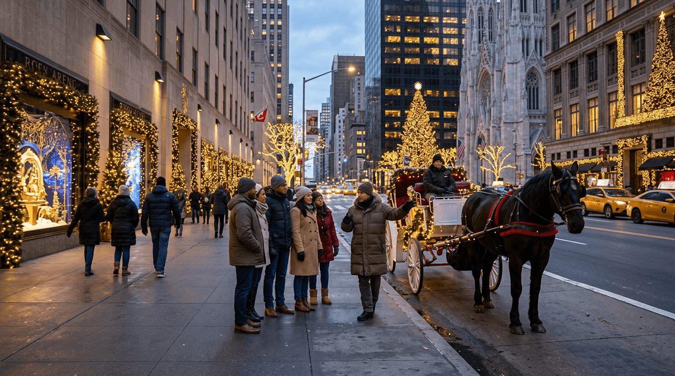 Christmas Light Private Carriage Ride New York City
