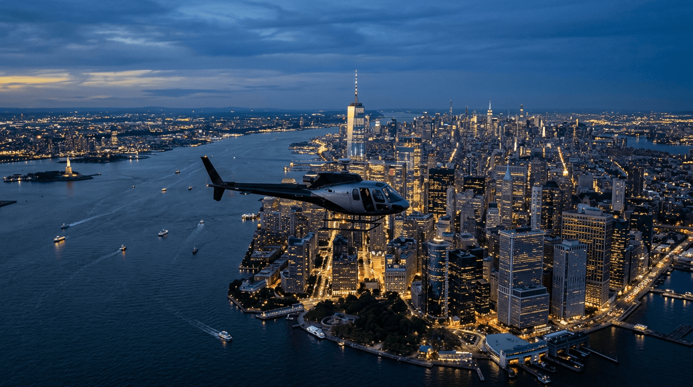 NY Helicopter Tour: New York City Skyline from New Jersey