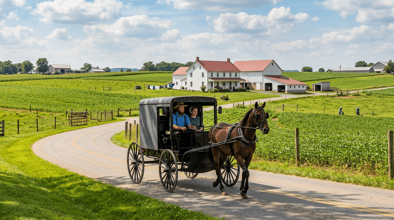 New York City Philadelphia and Amish Community Tour 1 Day