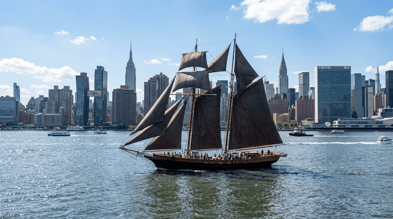 NYC Statue of Liberty Tall Ship Sail aboard Clipper City