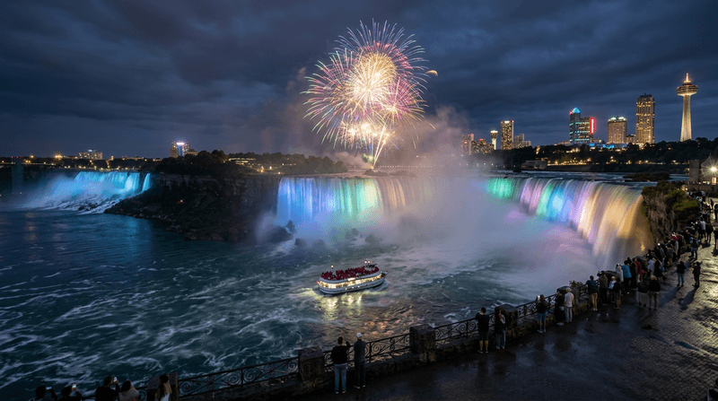 Niagara Falls One Day Tour from New York City with Night Lights and Fireworks